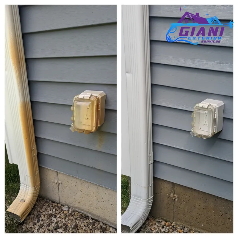 Before and after rust removal in Stratham, NH